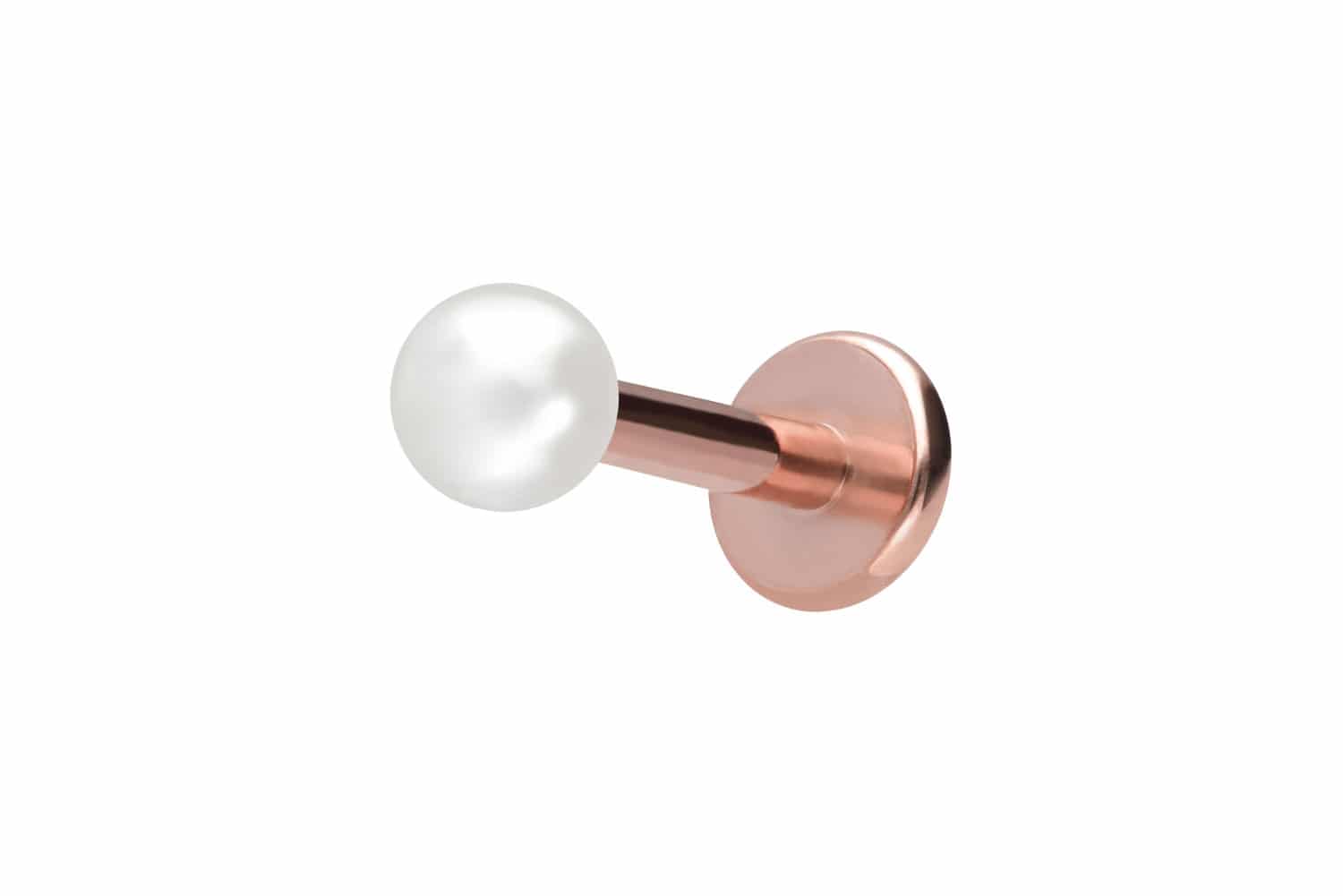 Titan Labret Piercing mit Innengewinde SYNTHETISCHE PERLE